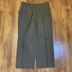 90s vintage 2tuck wide check slacks men