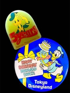 せ*ゆ様 東京ディズニーランド　ヴィンテージ　バッチ　5周年　1988 レア　記