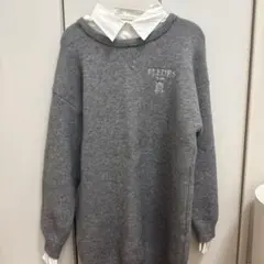 chico 襟付き ニット ワンピース