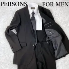 美品 メンズスーツ パーソンズ礼服 ブラックフォーマル8号　3Lサイズ