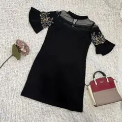 タグ付き　Lily Brown リリーブラウン　刺繍　ワンピース