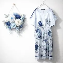 ketty 花柄ノースリーブワンピース M 光沢 美品 上品