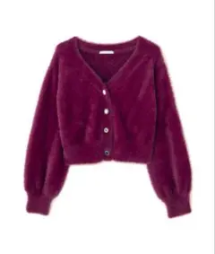 JILL by JILL STUART ビジューボタンシャギーカーディガン