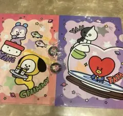 くら寿司　BT21 クリアファイル2枚セット アクリルステッカー2個付き