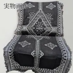 マルチソファカバー ブランケット 北欧風 幾何学模様 リバーシブル 洗濯機洗い可