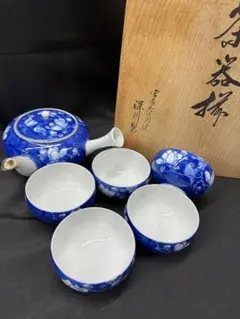 大倉陶園 ブルーローズ 茶器揃 急須 湯呑み セット - メルカリ