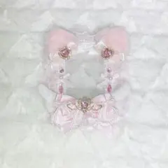 ✧99✧ 硬質カードケース B8 レースデコ ピンク 猫耳 マジカル