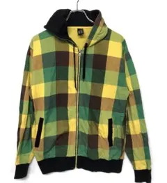 TIME STEP 00’s 古着 チェック柄ジップアップスウェットフーディー