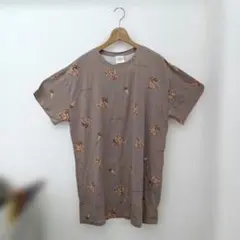 【野140】タグ付き GELATO PIQUE 半袖Tシャツ くま柄 ブラウン