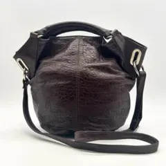 D987 美品 セオリー レザー 2WAY ショルダーバッグ ハンド ボルドーのサムネイル