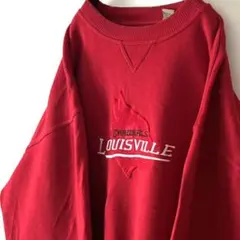 VESI ルイスビル カーディナルズ 刺繍 スウェット XL レッド 赤 古着