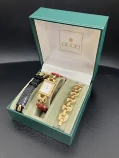 GUCCI グッチ 1800L チェンジベルト 腕時計 箱付 クォーツ 不動品