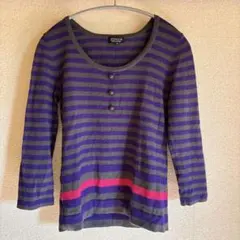 SONIA RYKIEL ソニアリキエルストライプニット 38 カシミヤ混