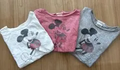 デニムダンガリーTシャツ　120 3枚セットのサムネイル