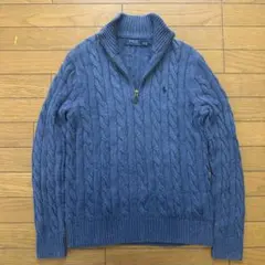 Polo Ralph Lauren ハーフジップケーブルニット XSサイズ