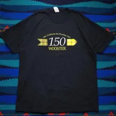 US古着 ラッセル WOOSTER カレッジTシャツ プリントTシャツ XL 黒