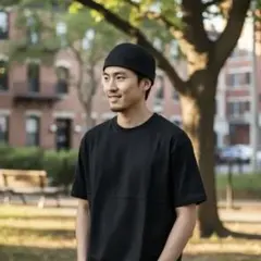 【新品】つばなし帽子 ロールキャップ ブラック フィッシャーマンキャップ 深め