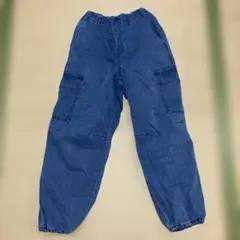 UNIQLO ユニクロ デニム風 キッズ カーゴパンツ ジョガーパンツ160