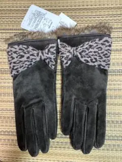 レディース 手袋 スウェード 革