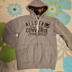 【値下げ】CONVERSE ALLSTAR メンズパーカー 裏起毛チェック柄 M