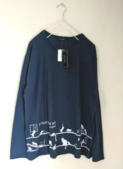 新品【大きいサイズ】Anna Alice緑ネコ猫パレードTシャツチュニック3L