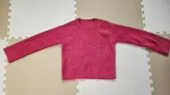 ラウンドネックシャギーニットトップス GRL