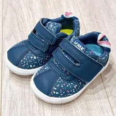 12cm イフミー 女の子 ネイビー 外靴 スニーカー マジックテープ