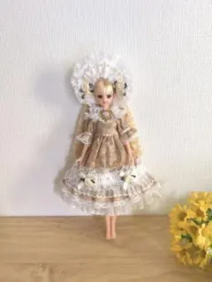 ジェニー ジェニーフレンド 作家様ハンドメイド 白ドレス＆ボンネット