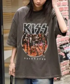 KISS Tシャツ ダークグレー