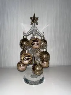クリスマスツリー ガラス製 オーナメント付き