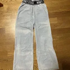 MONEY STUDIO ロゴウエスト デニムパンツ