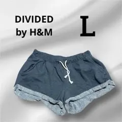 H&M（DIVIDED）スウェットショートパンツ ネイビー 【L】
