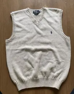 Polo by Ralph Lauren ベージュVネック ベスト Mのサムネイル