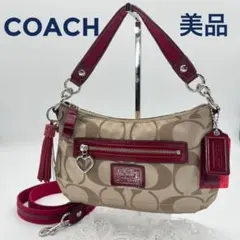 コーチ COACH ショルダーバッグ 2way シグネチャー ハートチャーム
