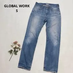 グローバルワーク ストレートデニム ジーンズ ジーパン カジュアル ブルー S
