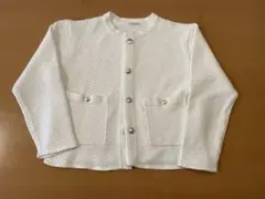 ルクールブラン ニットジャケット　オフホワイト