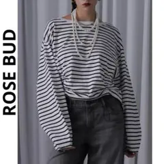 ローズバッド ROSE BUD ドロストプルオーバー ボーダー