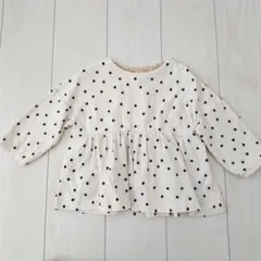 キムラタン n.o.u.s ドット柄 長袖シャツ アイボリー 100cm