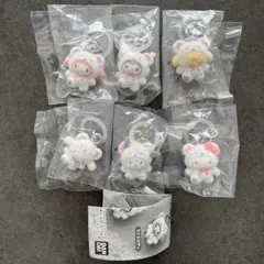 【匿名配送】サンリオ ふわふわスノー めじるしアクセサリー 全6種コンプリート