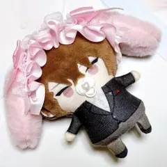 【現品限り】★No.1274 にじぱぺっと ぬい服 ヘッドドレス うさ耳 ピンク
