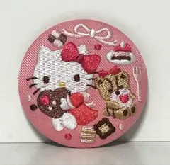 ハローキティ お菓子刺繍ピンバッジ