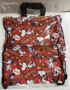 新品　SNOOPY スヌーピー ナップザック　赤