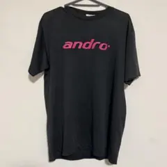 卓球 andro シャツ ゲームシャツ 練習着 ユニフォーム アンドロ 黒 M