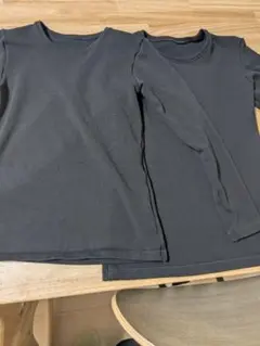 2枚セット 超極暖 ヒートテッククルーネックT 長袖 黒 S