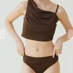 ショートパンツ付タックビキニ/セット水着【SEADRESS シードレス】　M