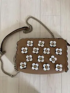 ZARA フラワーモチーフ ショルダーバッグ