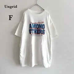 Ungrid アングリッド ツアーロゴルーズTee 白 F ヴィンテージライク