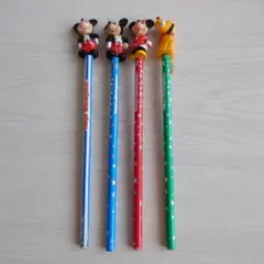 レトロ ディズニー ソフビ付 鉛筆 東京ディズニーランド 初期グッズ