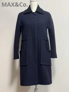 MAX&Co.マックスアンドコー／ウールコート・紺色・Ｌ