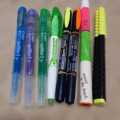 PILOT蛍光ペン マーカー 他まとめ売り 8本セットのサムネイル